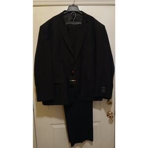 NWT'S Big Men's Black Lucci Collezione 2 Piece Suit. Size 64r/60w.